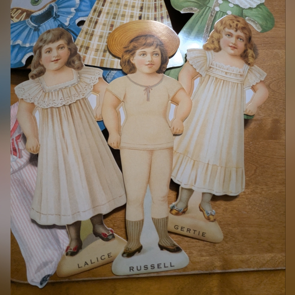 VICTORIAN TRADING CO PAPER DOLLS NEW LALICE, GERTIE, & RUSSELL